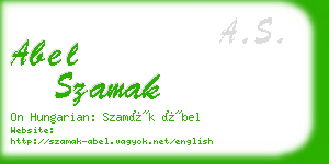 abel szamak business card